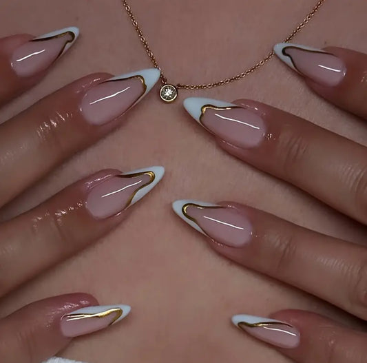 Aphrodite – Rose Gold Chrome Reusable Press‑On Nails, 24‑Piece Set